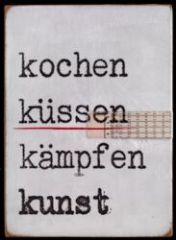 Jan M.Petersen, kochen küssen kämpfen kunst